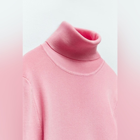 BASIC RIB KNIT SWEATER Pink - Picture 6 of 7